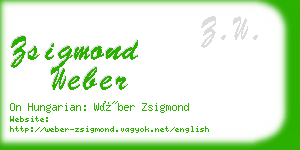 zsigmond weber business card